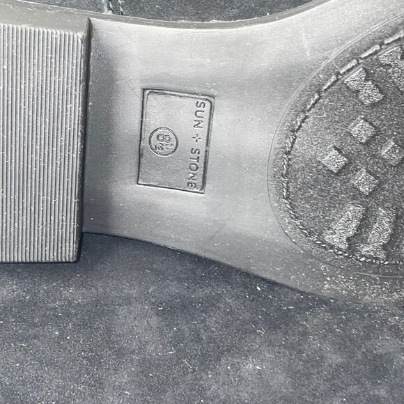 Sun + Stone Allicce Over-the-Knee Boots, black faux suede 8.5M - Picture 12 of 15